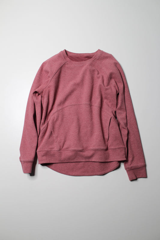 Lululemon heathered so merlot ‘catch a moment’ crew, size 10 (price reduced: was $58)