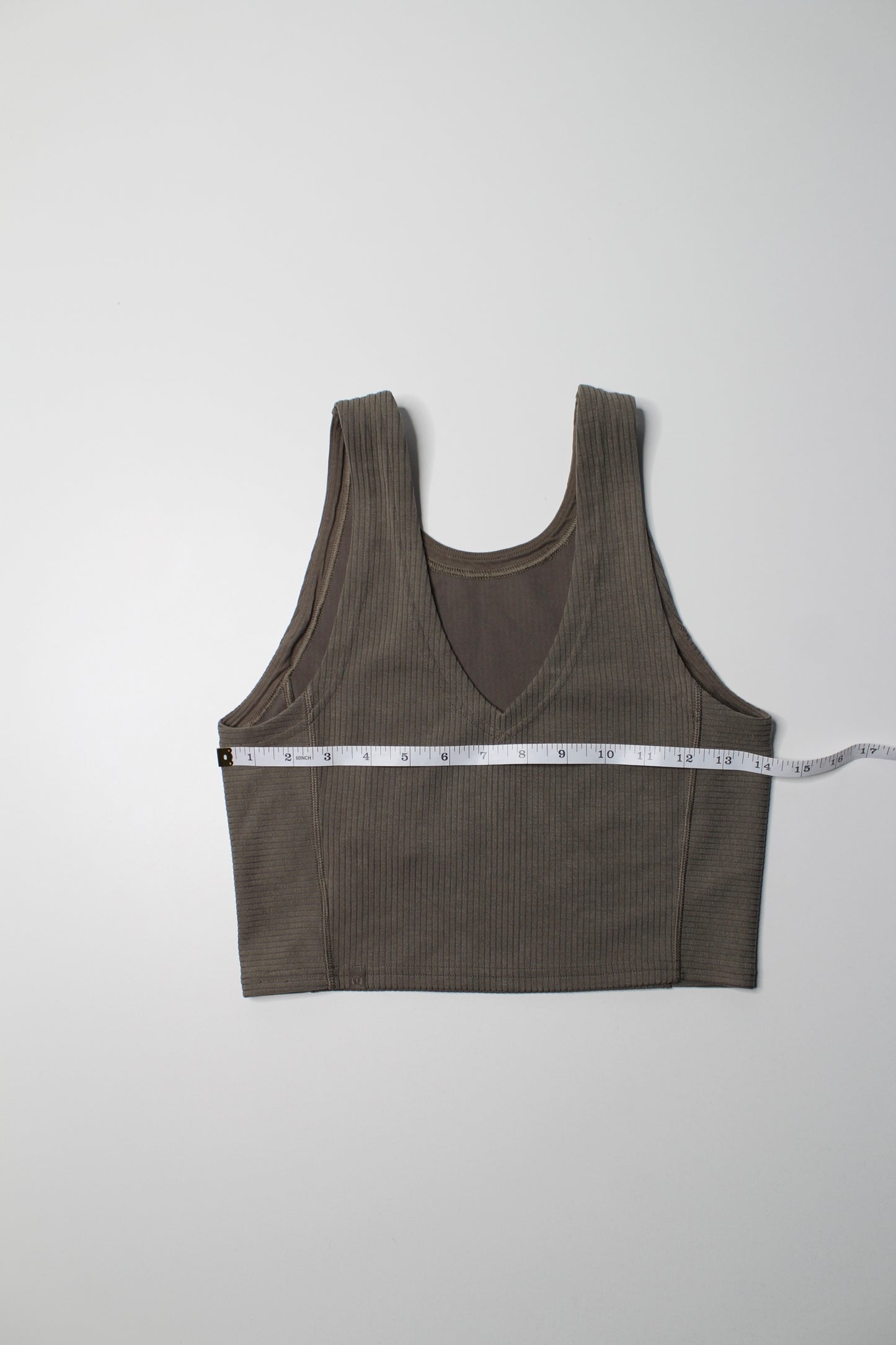 Lululemon nomad cropped softstreme ribbed yoga tank, size 4