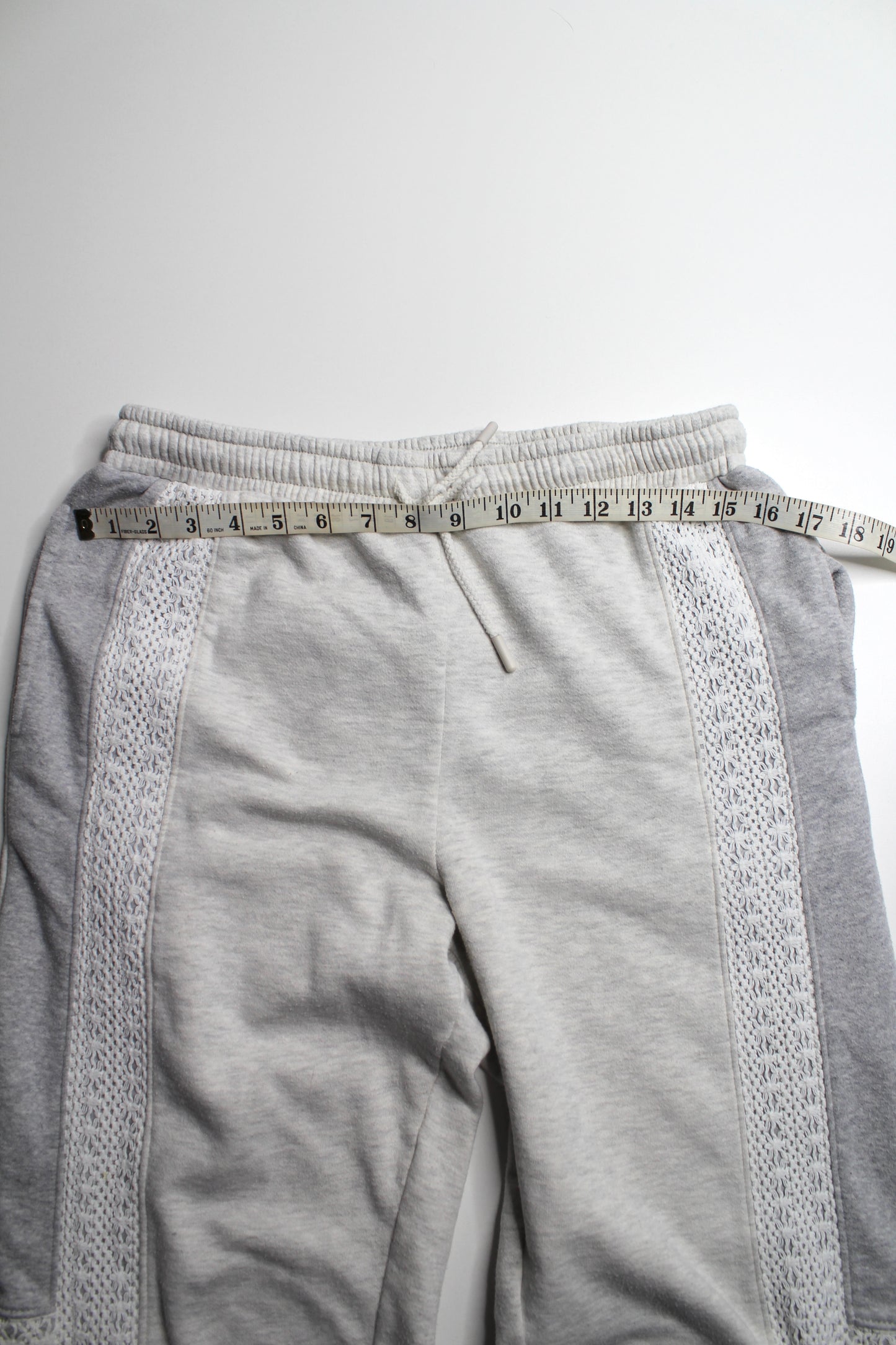 Anthropological Practice lace inset grey jogger sweatpant, size medium (oversized) *matching sweatshirt available