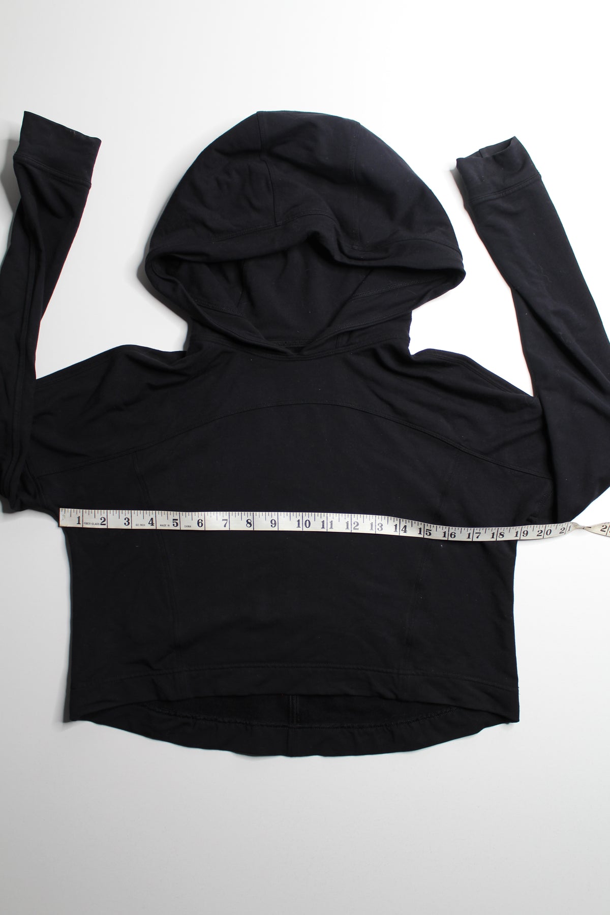 Lululemon black stretch French terry ‘ceremony’ pullover hoodie, no size. Fits like 4 (oversized fit)