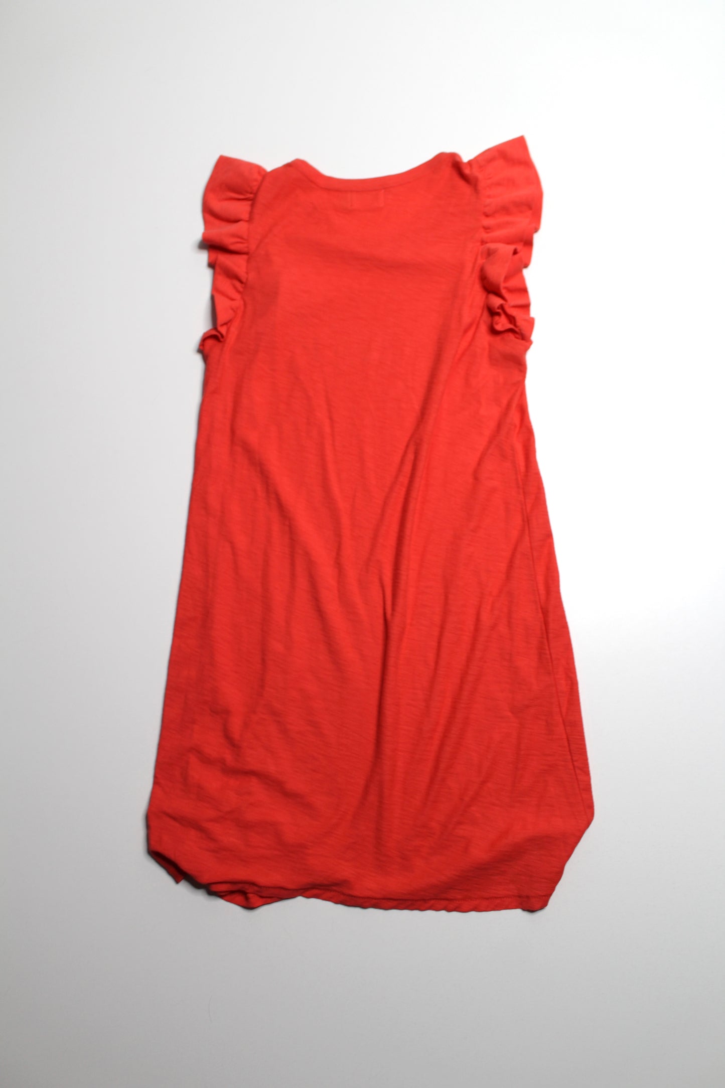 Nation deep orange ruffle t shirt dress, size medium