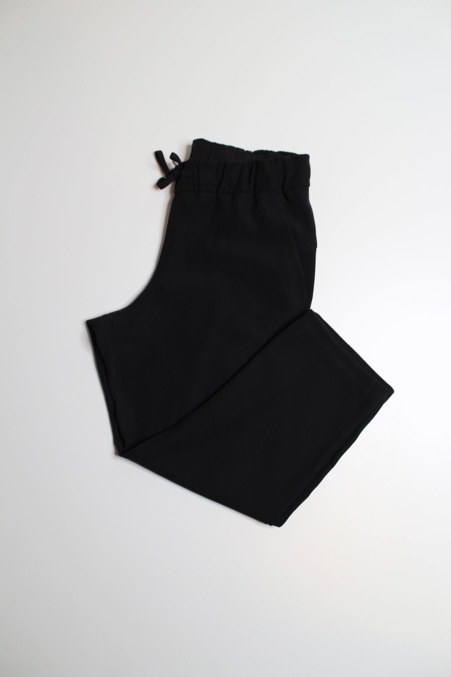 Lululemon black on the fly pant, size 8 (hemmed to 24” crop length) *woven (price reduced: was $50)