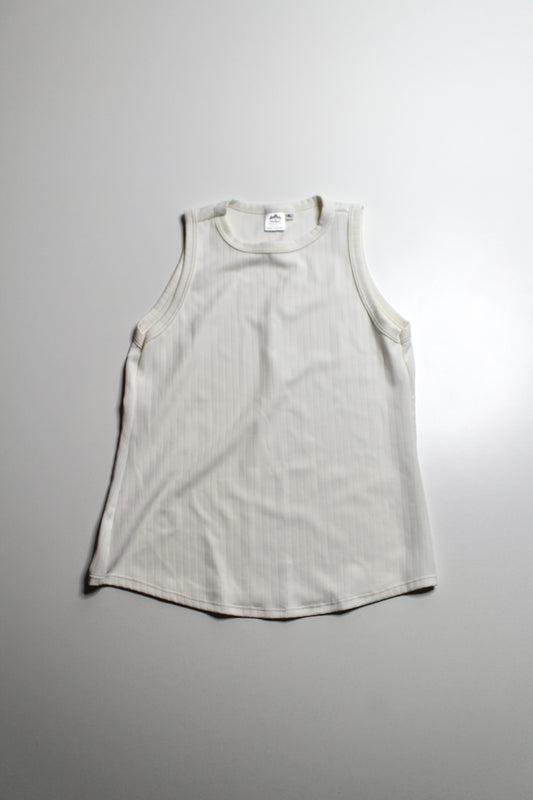 Lumber Jill Apparel ivory ‘switzer’ micro ribbed tank, size XL