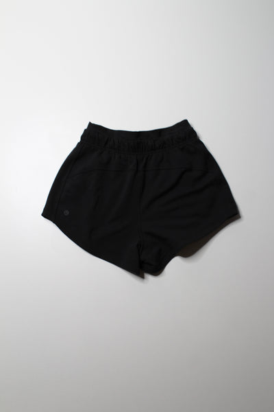 Lululemon black ‘inner glow’ shorts, size 4 (3”) *terry