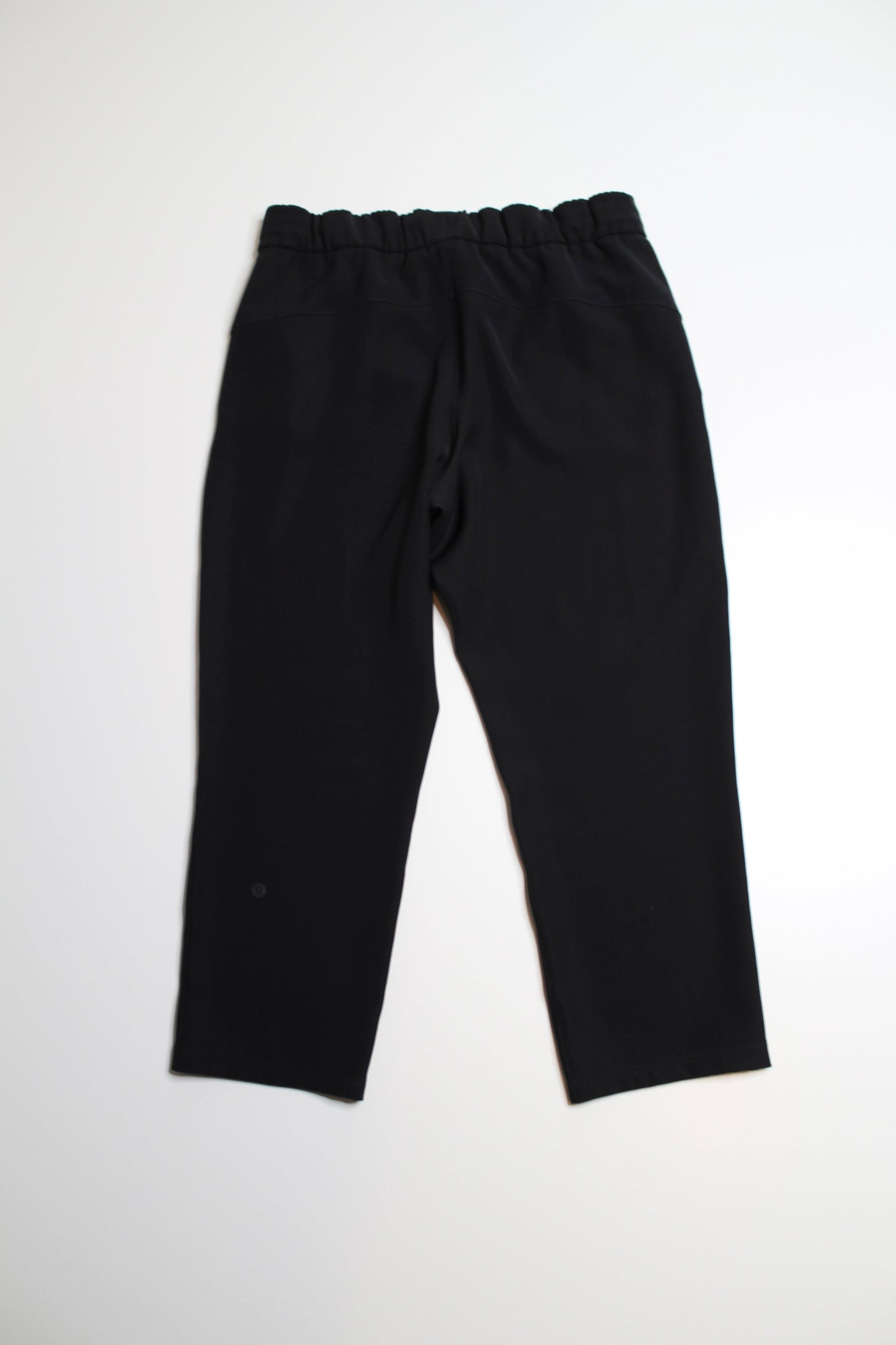 Lululemon black on the fly pant, size 8 (hemmed to 24” crop length) *woven (price reduced: was $50)