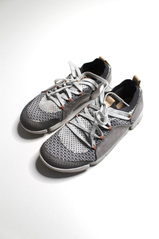 Clarks grey combi tri amelia casual sneakers, size 10