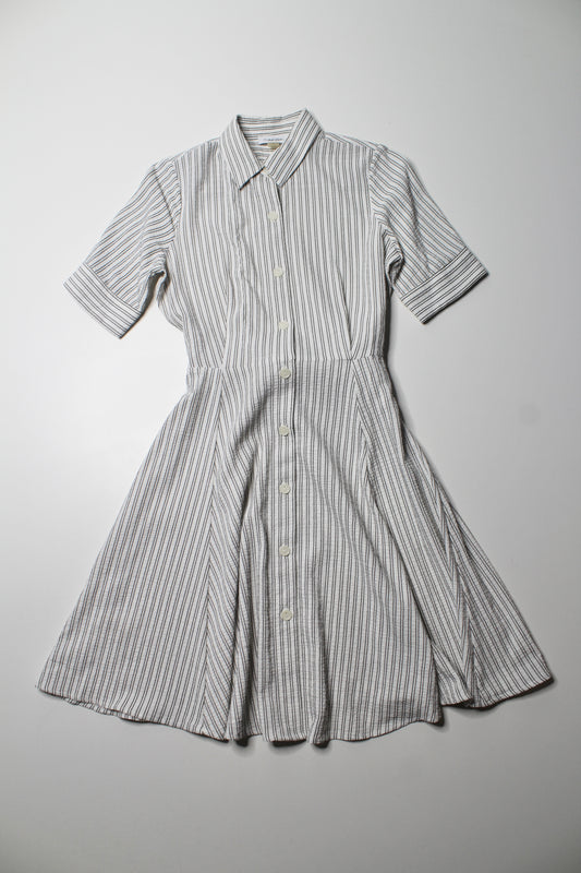 Calvin Klein striped fit and flare shirt dress, size 2 (xs/s)