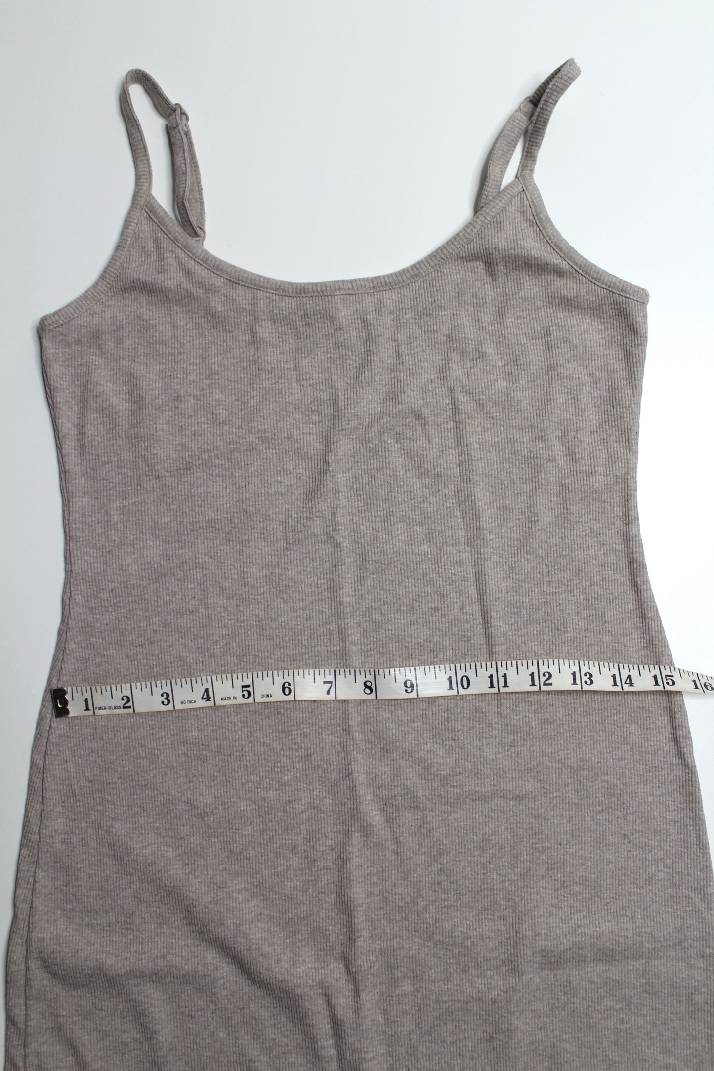 Z supply beige ribbed tank maxi dress, size small