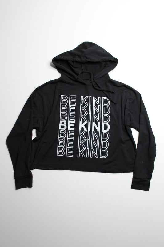 Good HYOUman ‘be kind’ black long sleeve hoodie, size xs (loose fit)