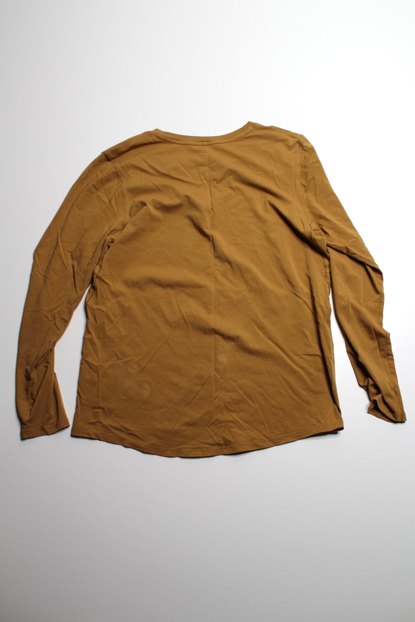 Lululemon mustard Pima cotton long sleeve, no side. Fits like 12