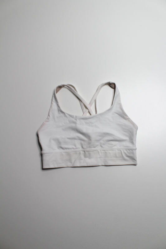 Lululemon white 'energy' bra, size 8 *long line