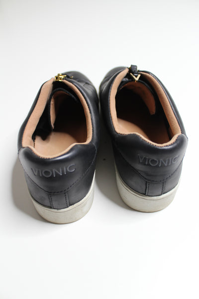 Vionic splendid ellis black leather orthopedic comfort sneakers, Size 7.5 (price reduced: was $48)