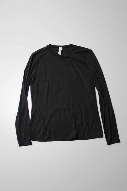 Lululemon black ‘wundermost ultrasoft nulu’ crew neck long sleeve, size XL (fits 10/12)