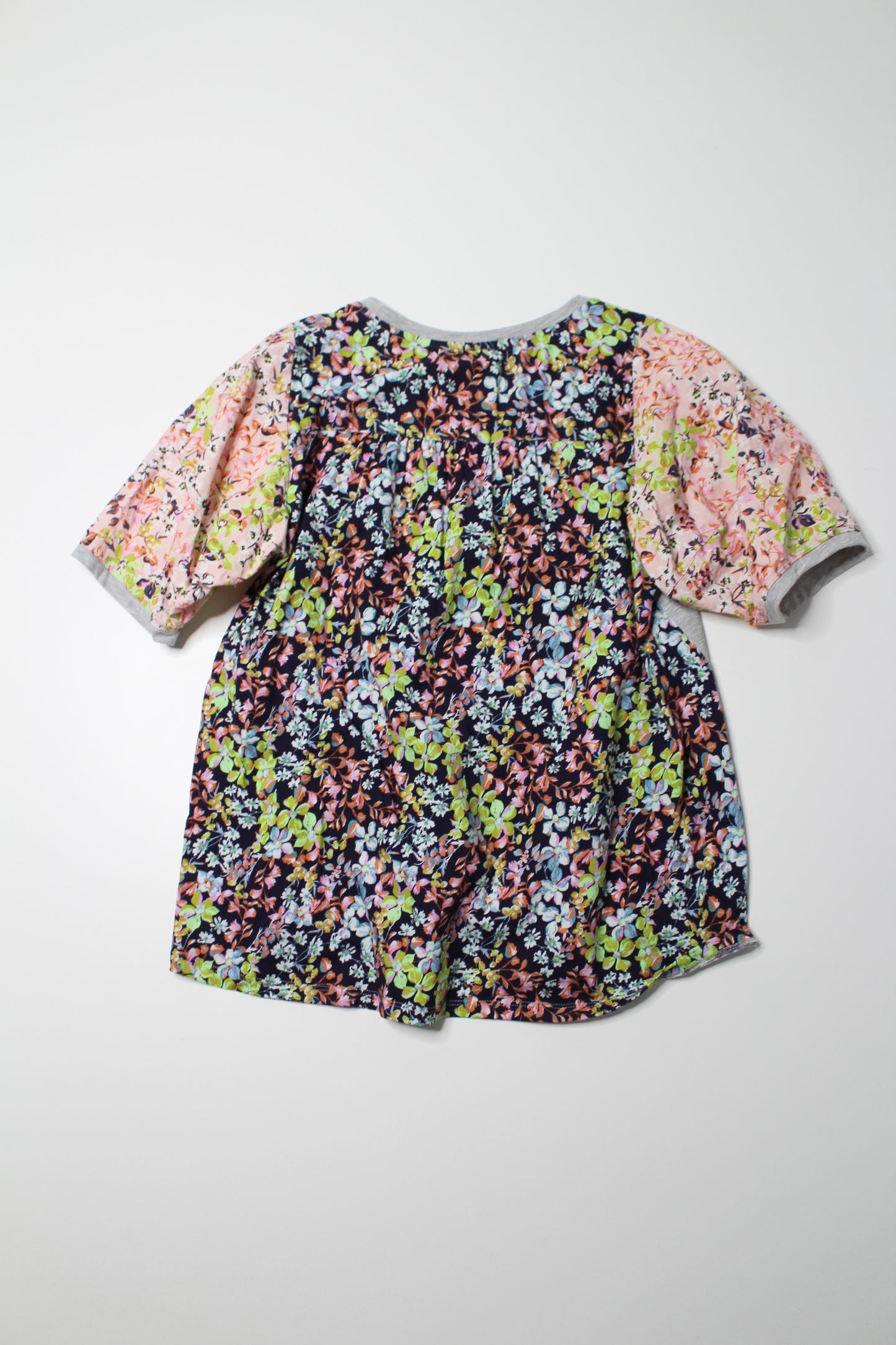 Anthropologie Maeve floral suzanne short sleeve puff sleeve shirt, size small