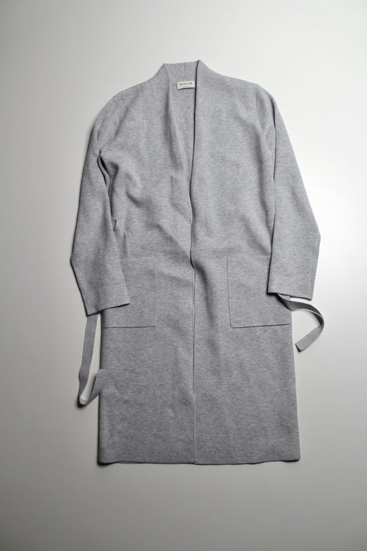 Aritzia Babaton light grey 'ty' long open front cardigan, size small (relaxed fit)