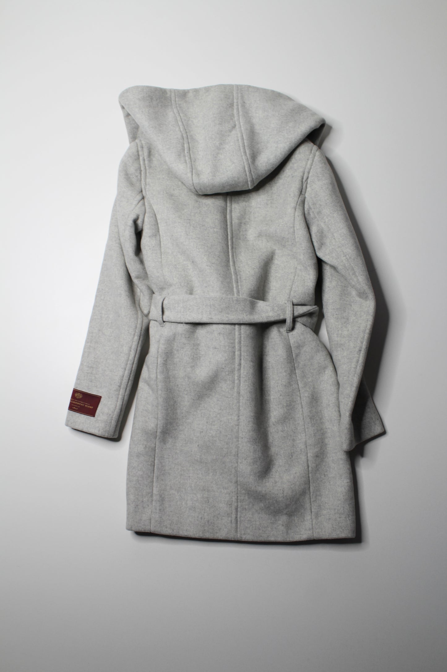 Aritzia Wilfred light grey 'borda' hooded wool/cashmere coat, size small