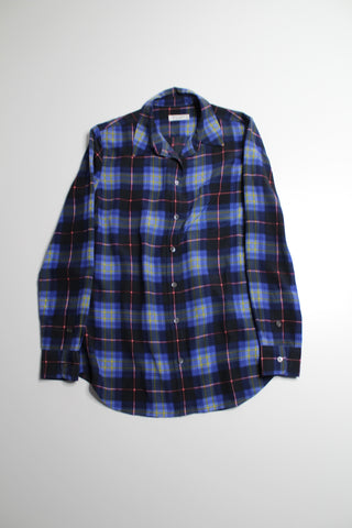 Equipment plaid silk button up blouse, size xs (loose fit)