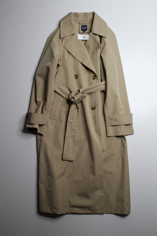 Gap tan oversized trench coat, size xs (petite) *oversized fit *new with tags