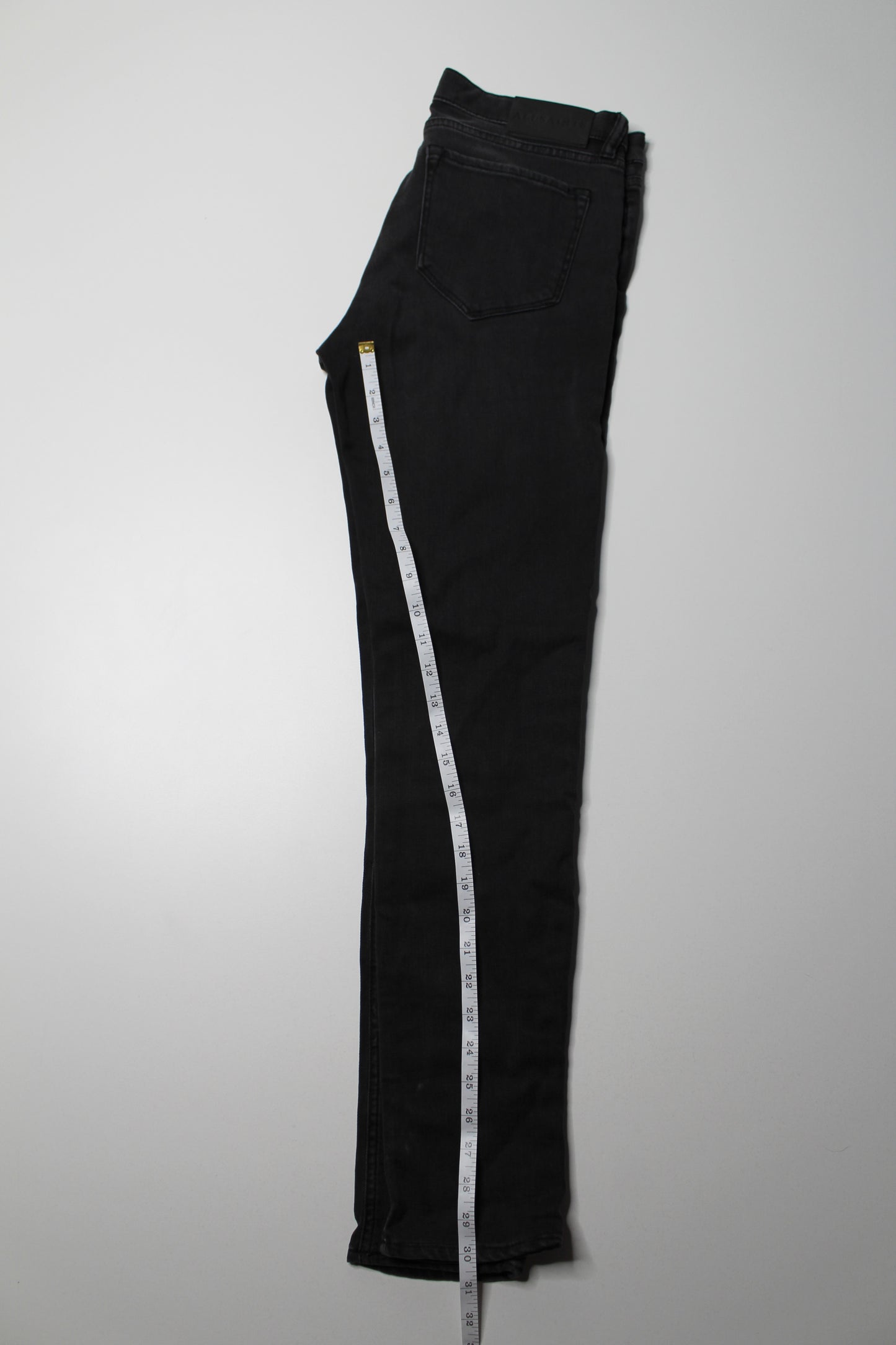 All Saints black wash ‘low rise ‘skinny fit patch’ jeans, size 31 (sale: was $40)