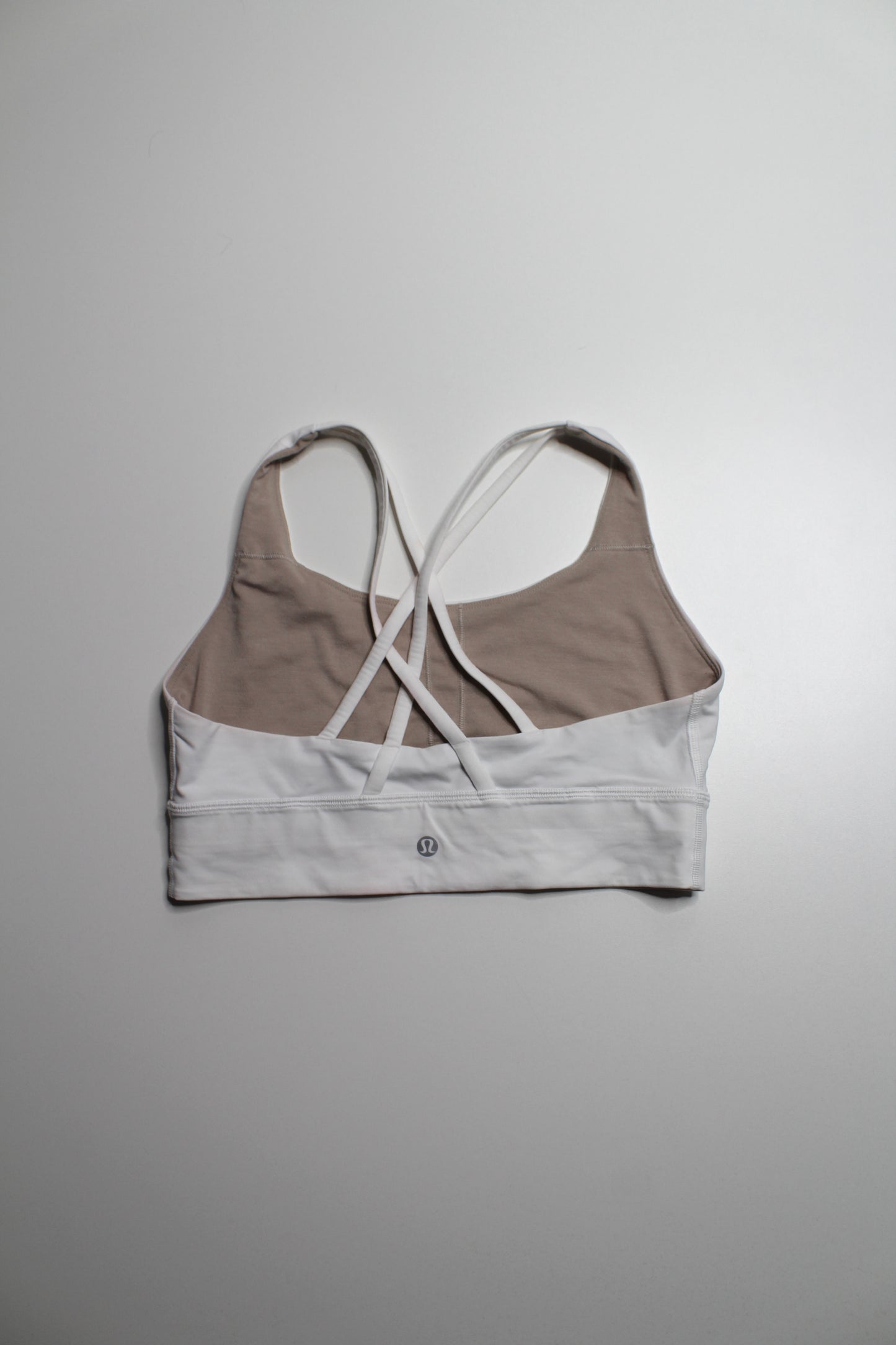 Lululemon white 'energy' bra, size 8 *long line