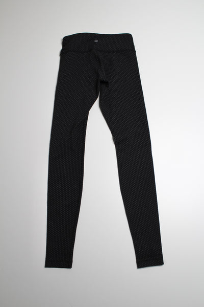 Lululemon black / mini white polka dot wunder under leggings, size 4 (price reduced: was 48)