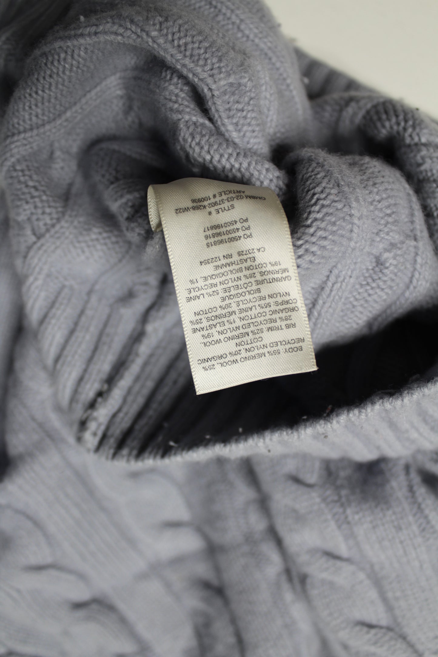 Aritzia Sunday Best light blue cropped wool sweater, size medium