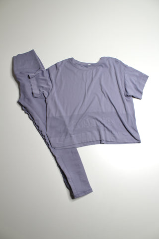 Avocado lilac fog seamless leggings + t shirt SET, size small)