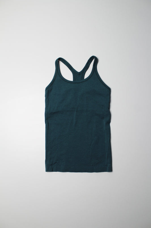 Lululemon green ‘ebb to street’ tank, size 4