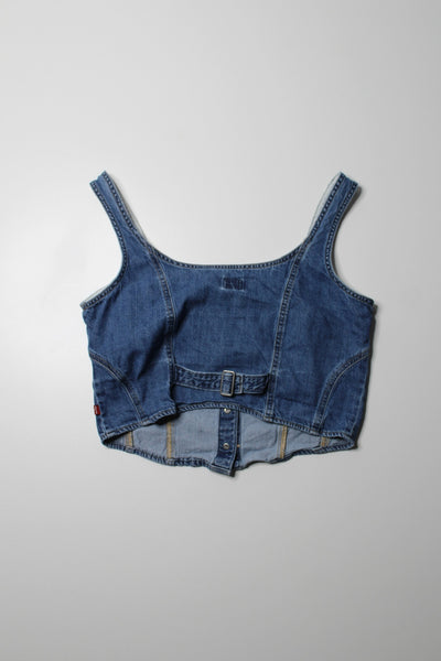 Levi’s alani denim corset top, size large