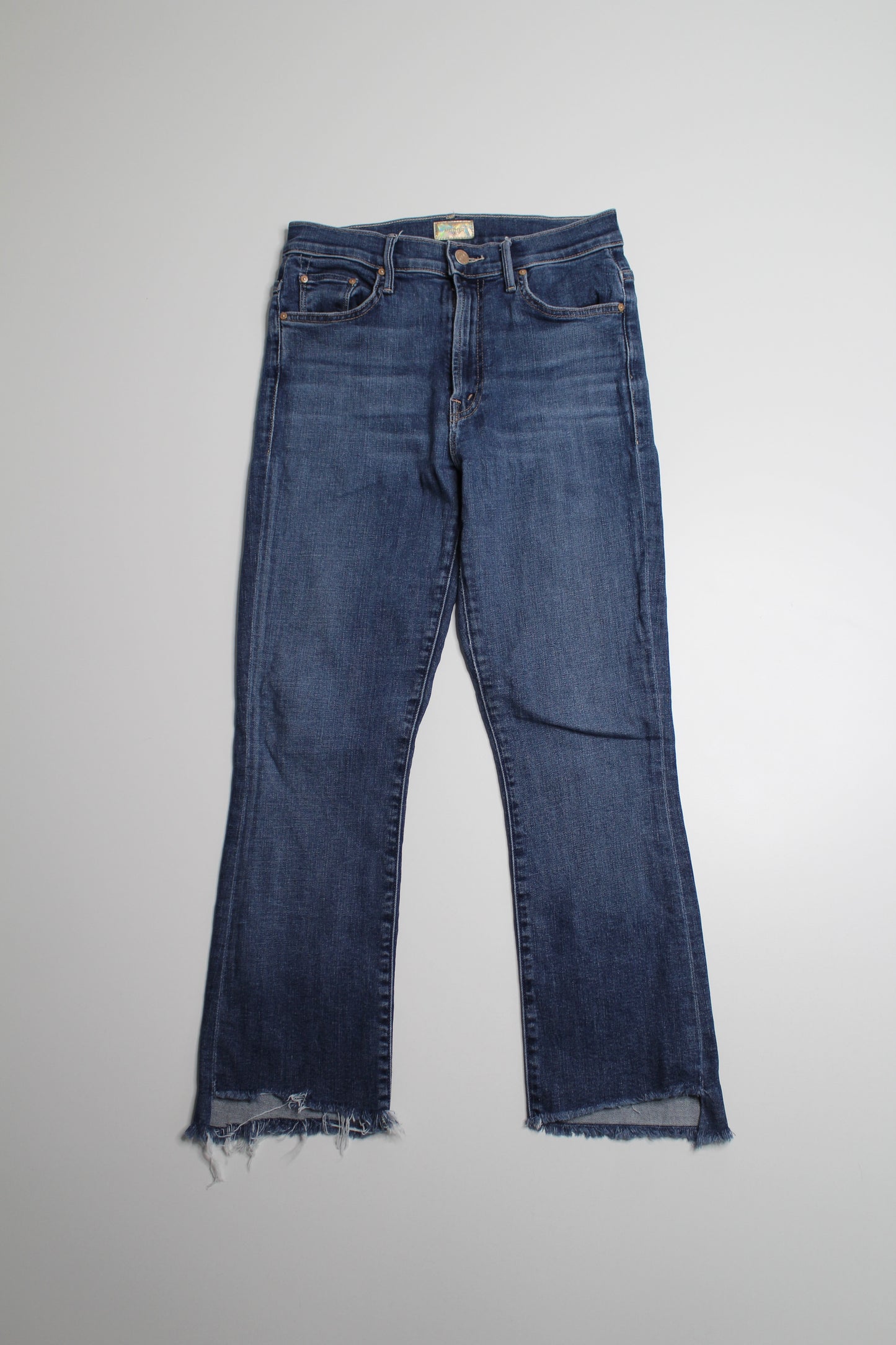 Mother girl crush ‘the insider crop step fray’ jeans, size 27 (25”)