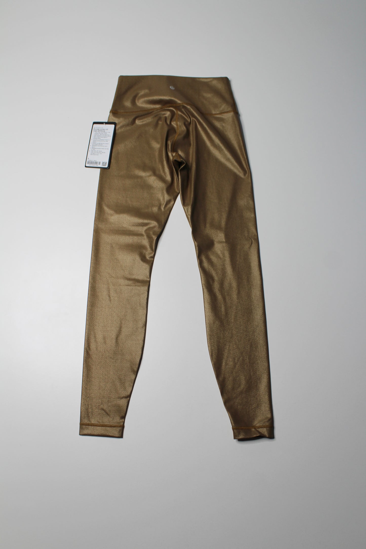 Lululemon matte copper foil ‘wunder under’ leggings, size 6 (28”) *new with tags (sale: 10% off)