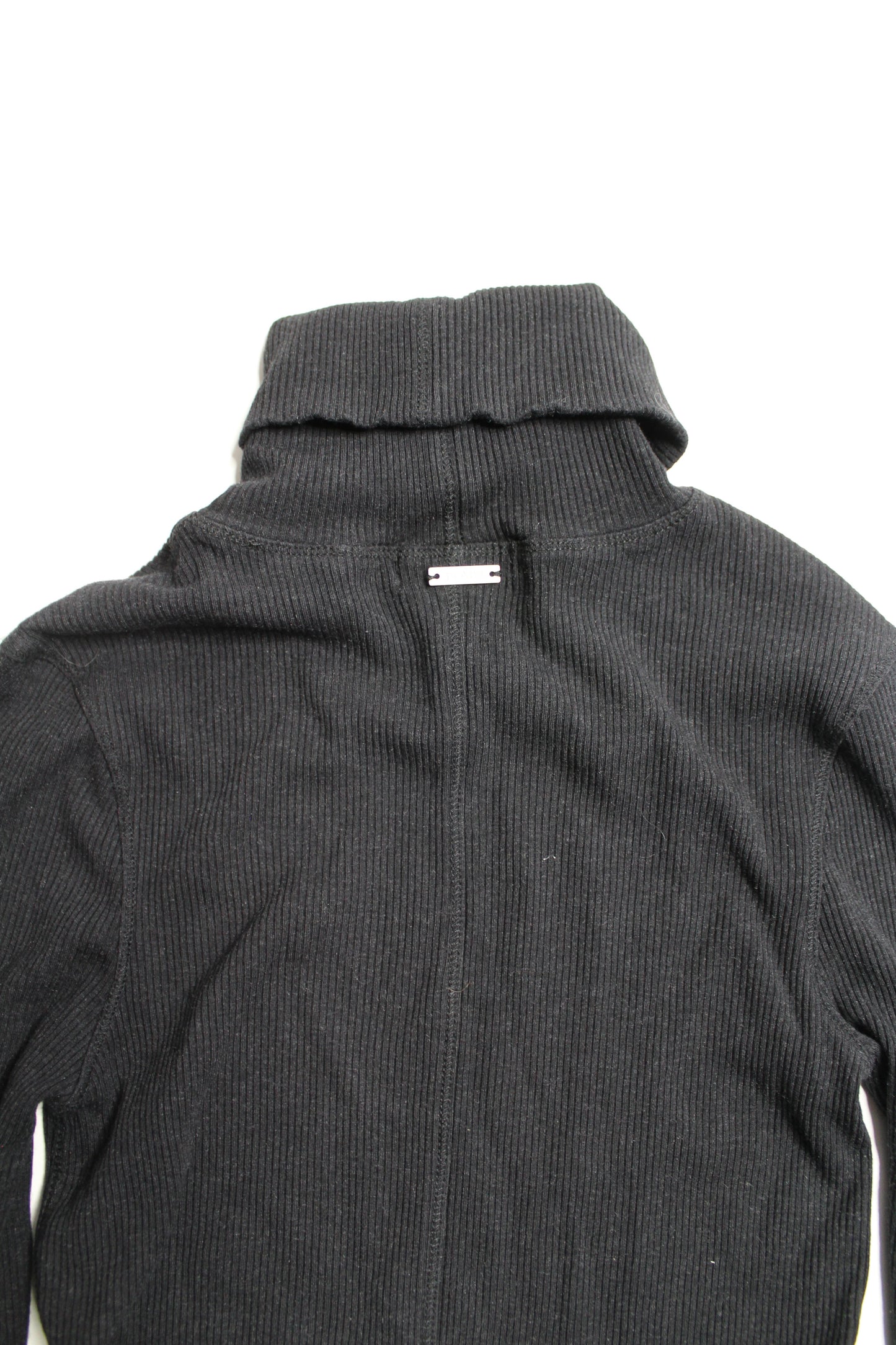 Prana black ribbed turtleneck long sleeve, size small