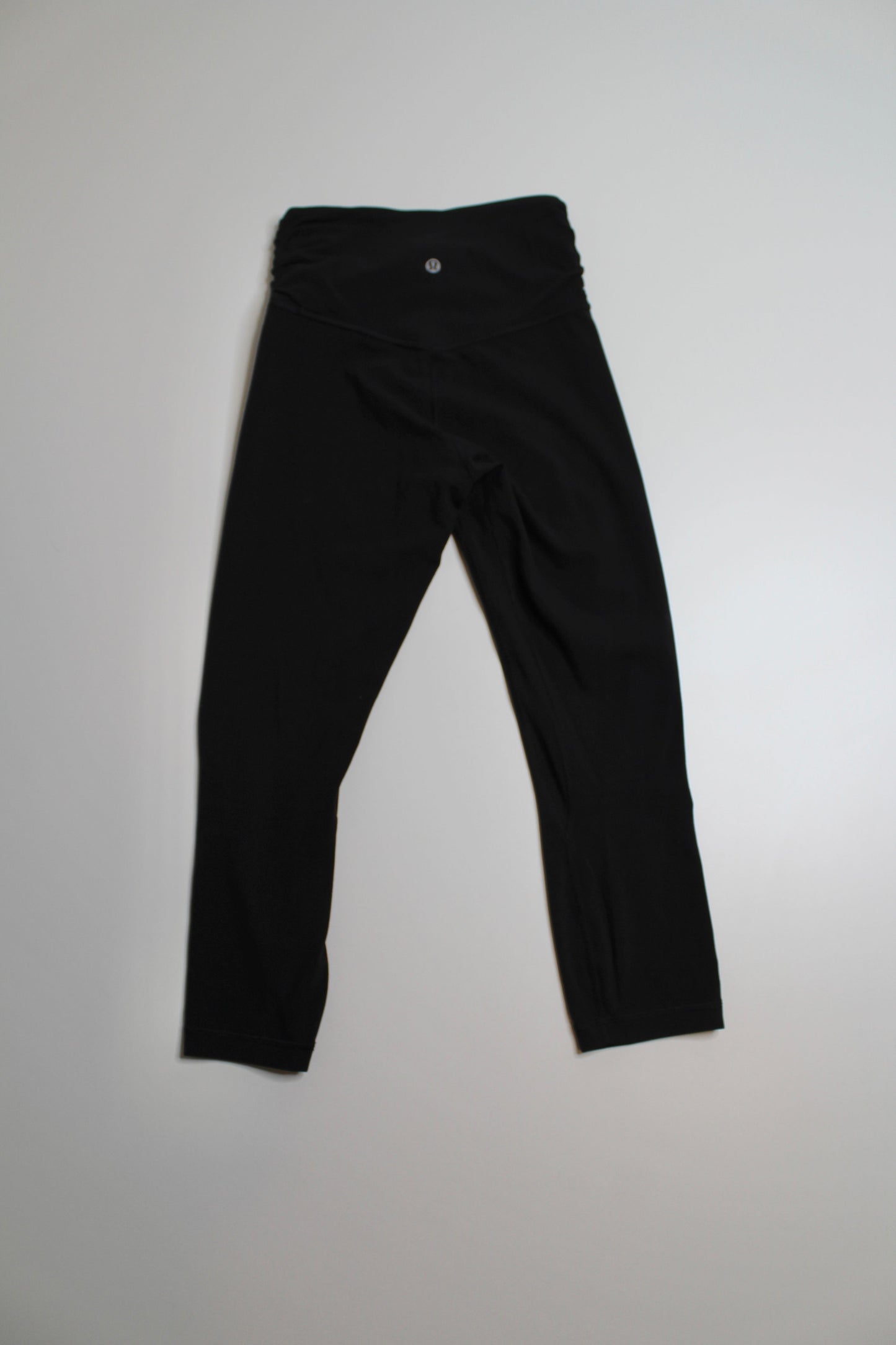 Lululemon black align crop legging, size 4 (21") *special edition cross waist