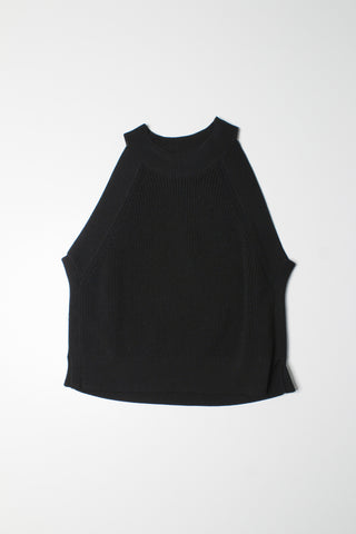 Aritzia Wilfred black ribbed tank, size large