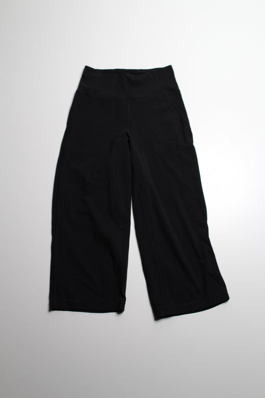 Lululemon black ‘align’ wide leg crop pant, size 6 (sale: was $48)