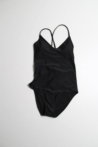Aerie black strappy back one piece swimsuit, size small *new with tags