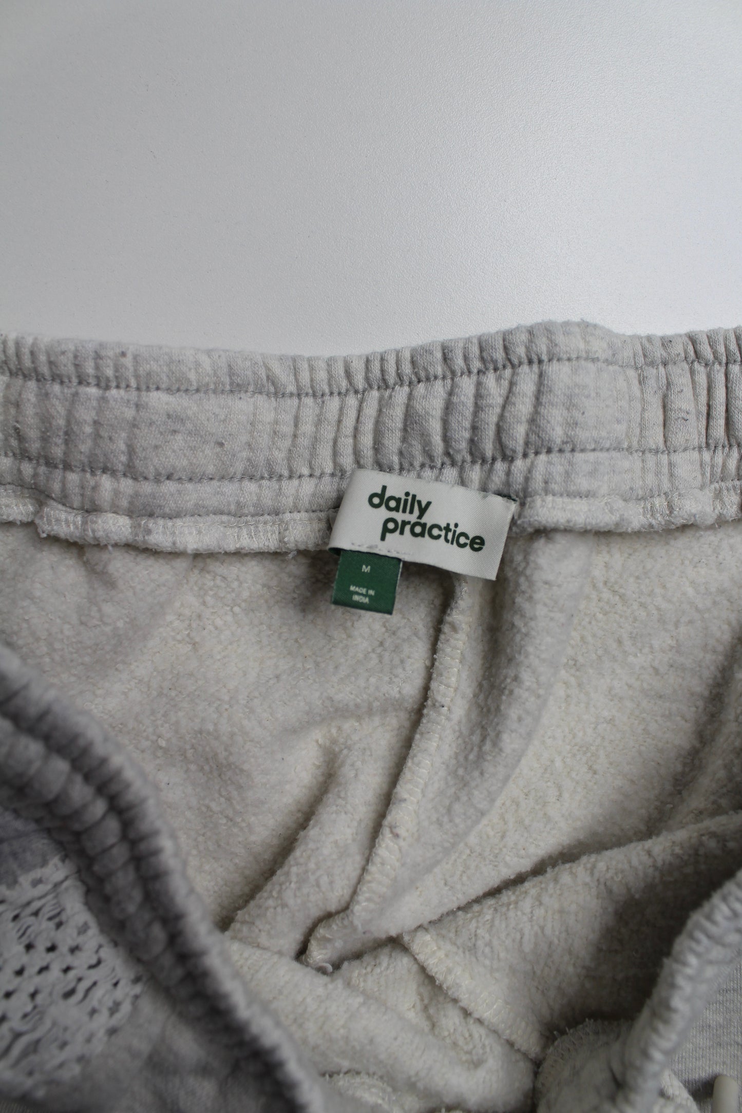 Anthropological Practice lace inset grey jogger sweatpant, size medium (oversized) *matching sweatshirt available