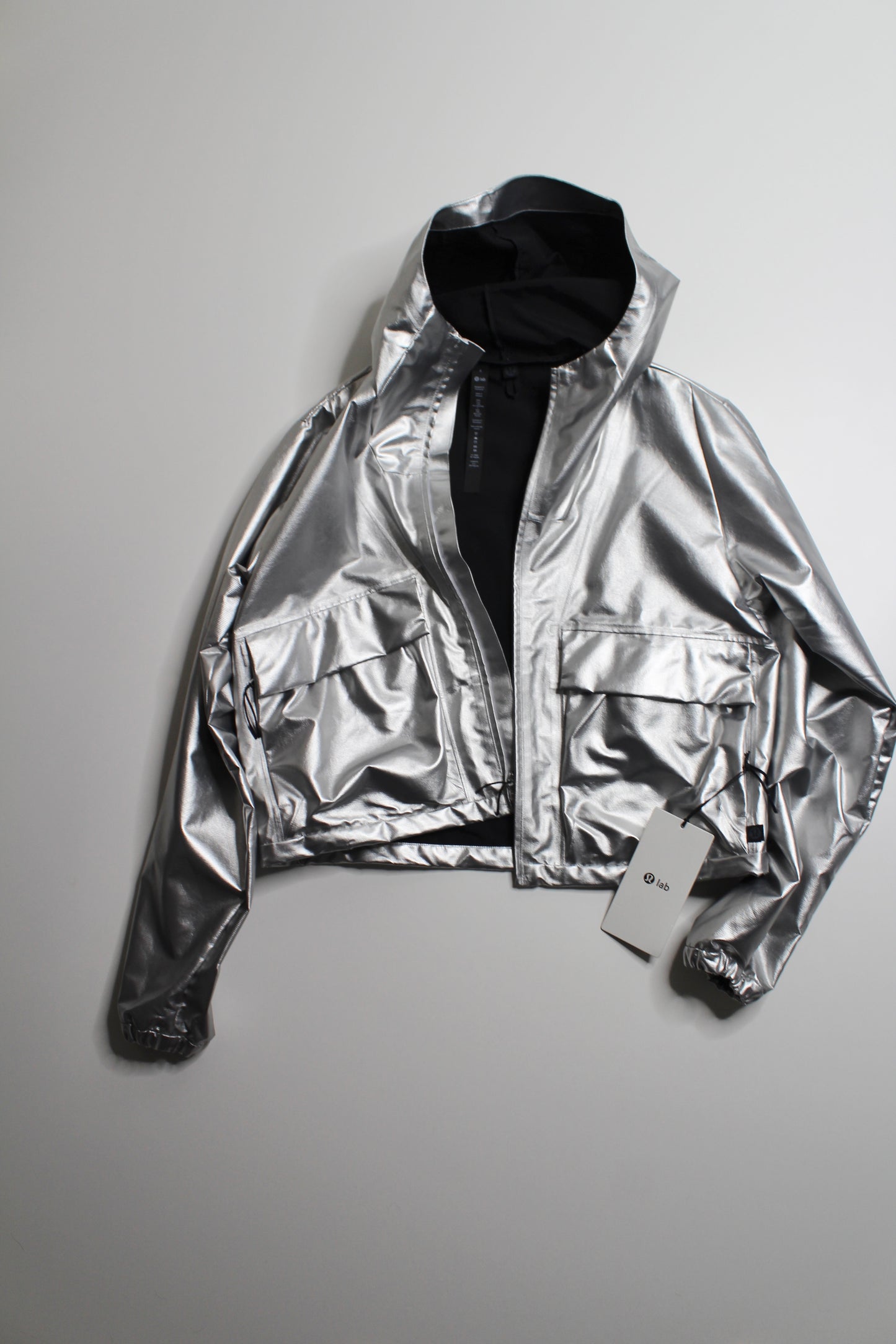 Lululemon lab metallic hooded jacket, size 6 *new with tags