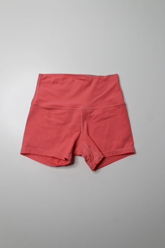 Lululemon raspberry cream align shorts, size 6 (4”)