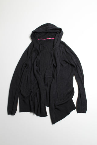Lululemon heathered black (dark grey) ‘peace of mind’ hooded wrap sweater, no size. Fits like 6