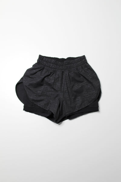 Lululemon stride emboss black ‘bootcamp’ shorts, size 4 (3.5”)