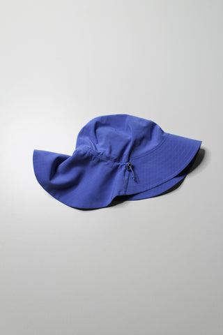 Lululemon womens periwinkle blue wide brim logo bucket hat, Size M/L