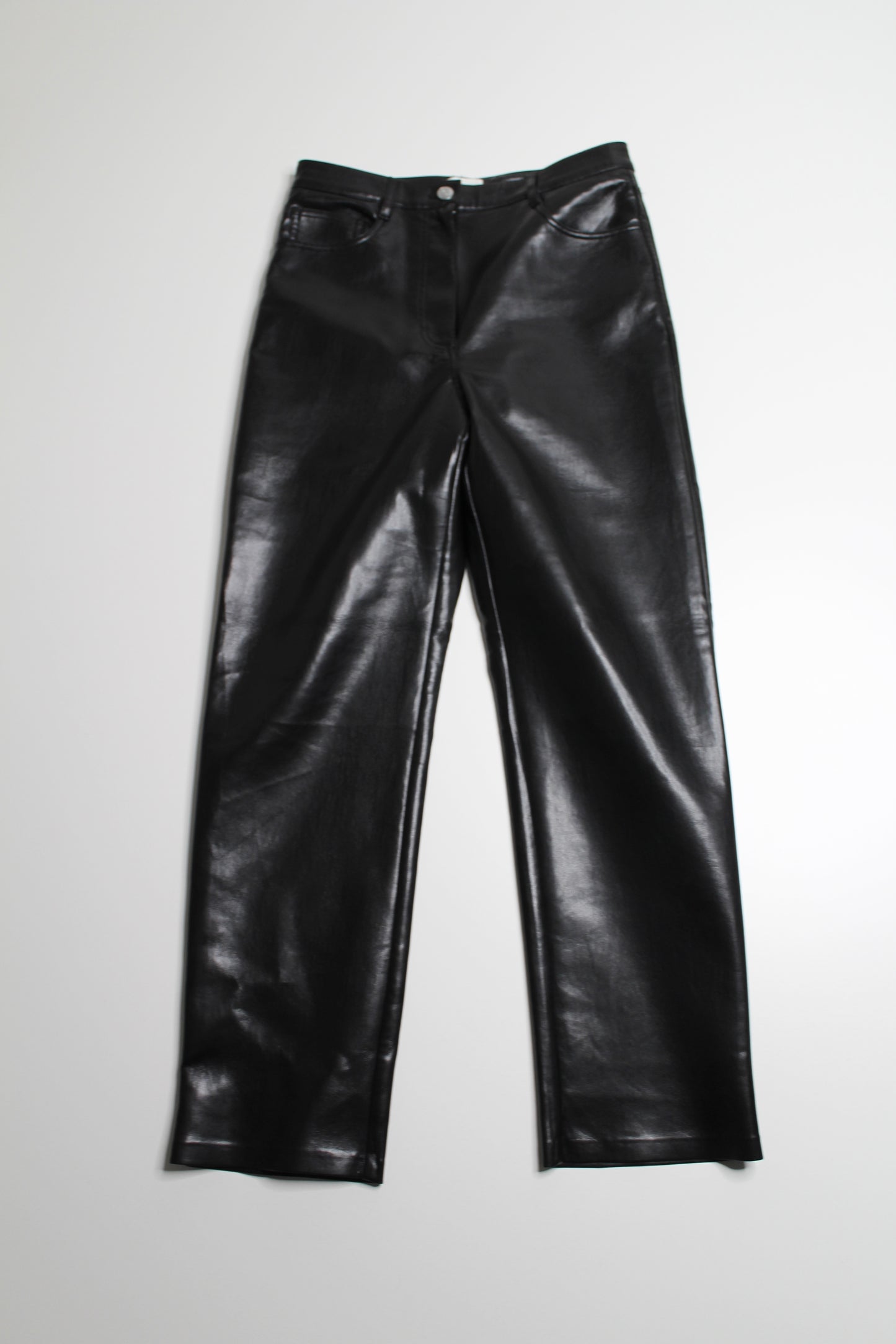 Aritzia wilfred black melina faux leather pant, size 8