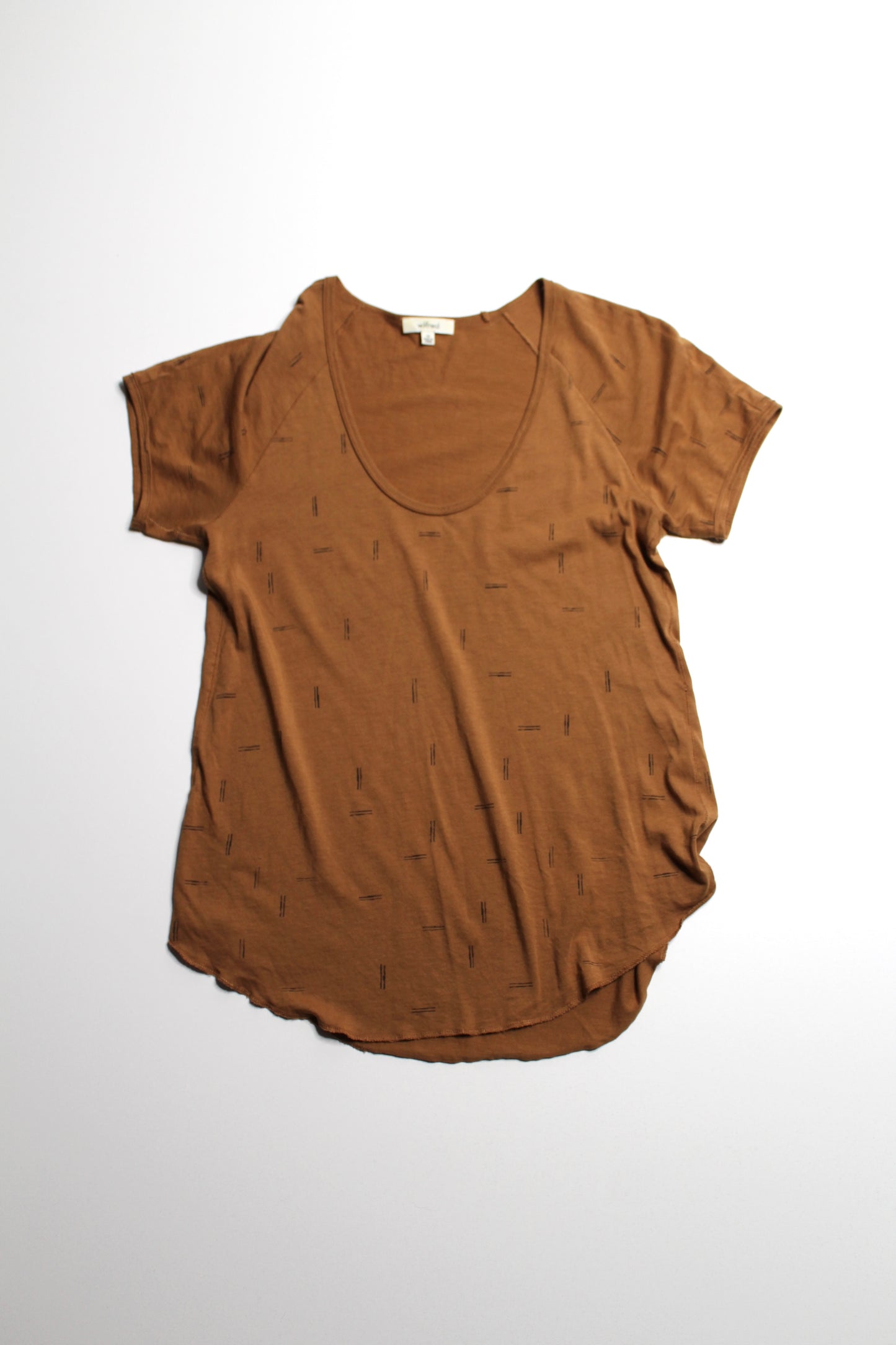 Aritzia Babaton The Group brown ‘everyday’ scoop neck t shirt, size xs (relaxed fit)