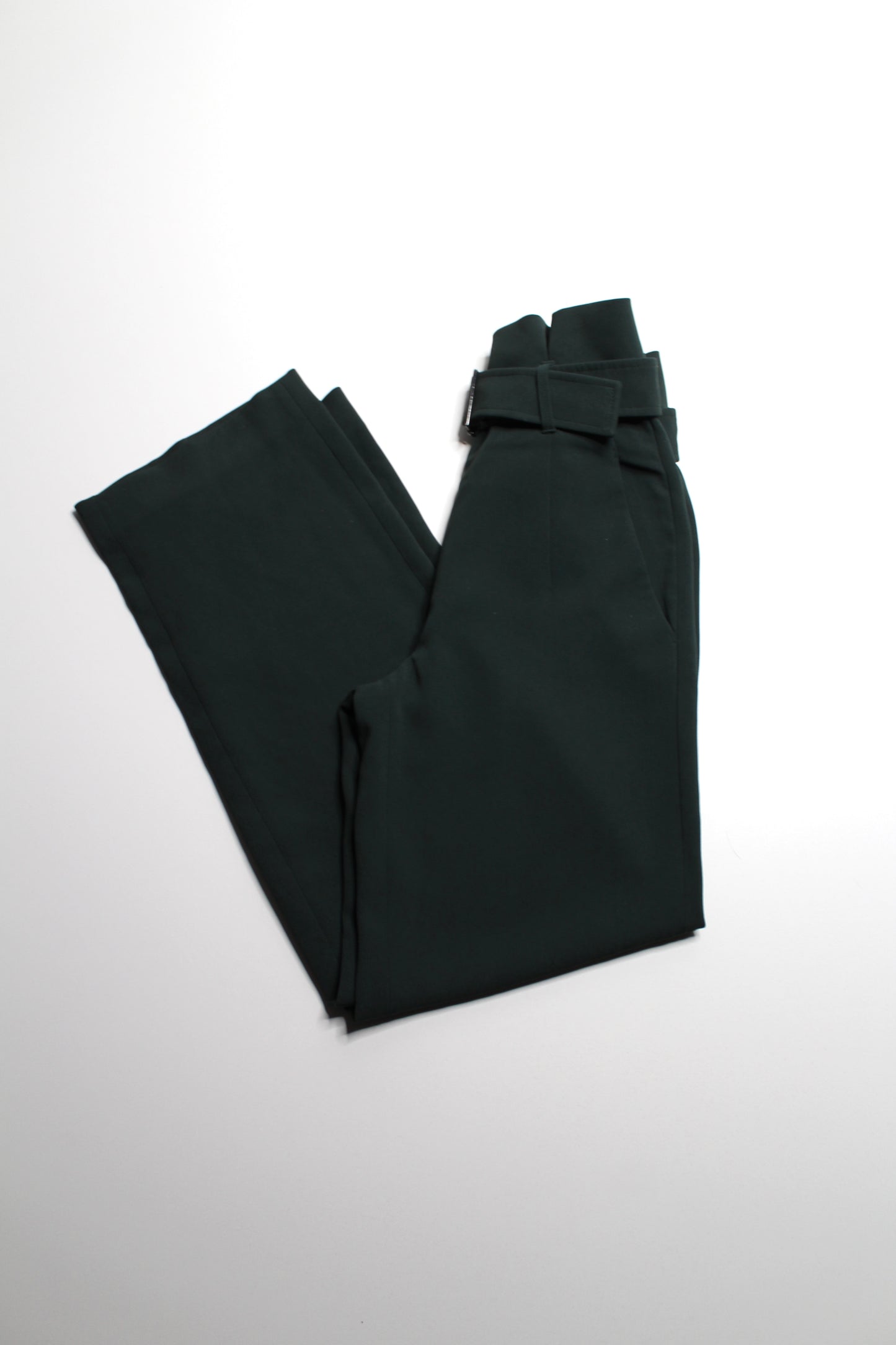 Aritzia Wilfred belted dark green high rise wide leg pant, size 2 (size small) (was $58)