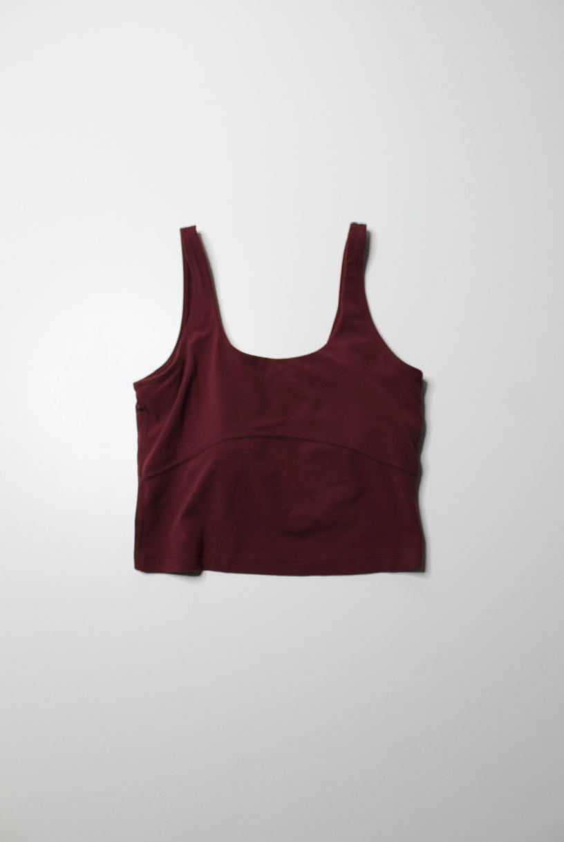 Aritzia TNA ‘butter bound’ maroon athletic tank, size small