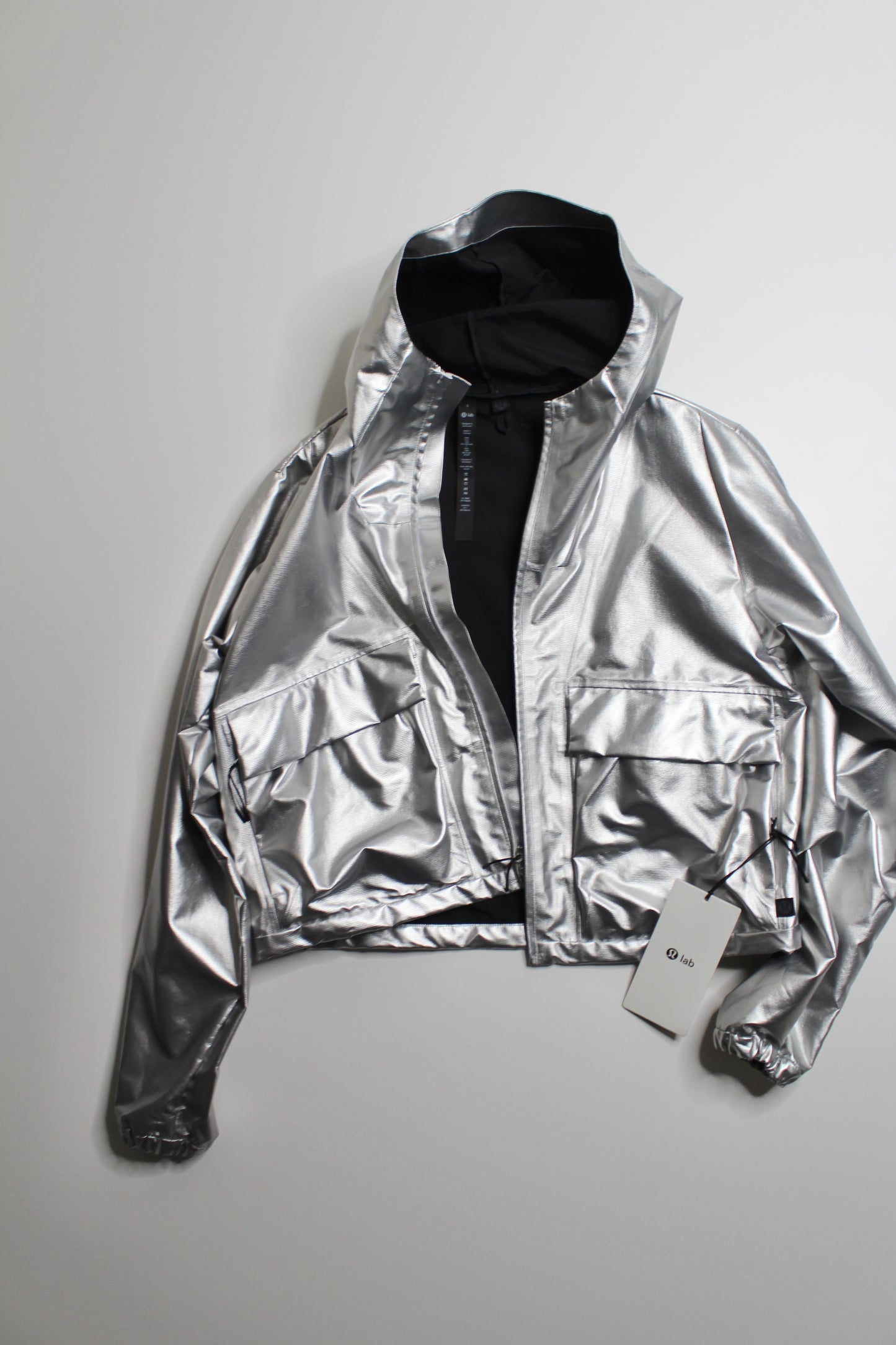 Lululemon lab metallic hooded jacket, size 6 *new with tags