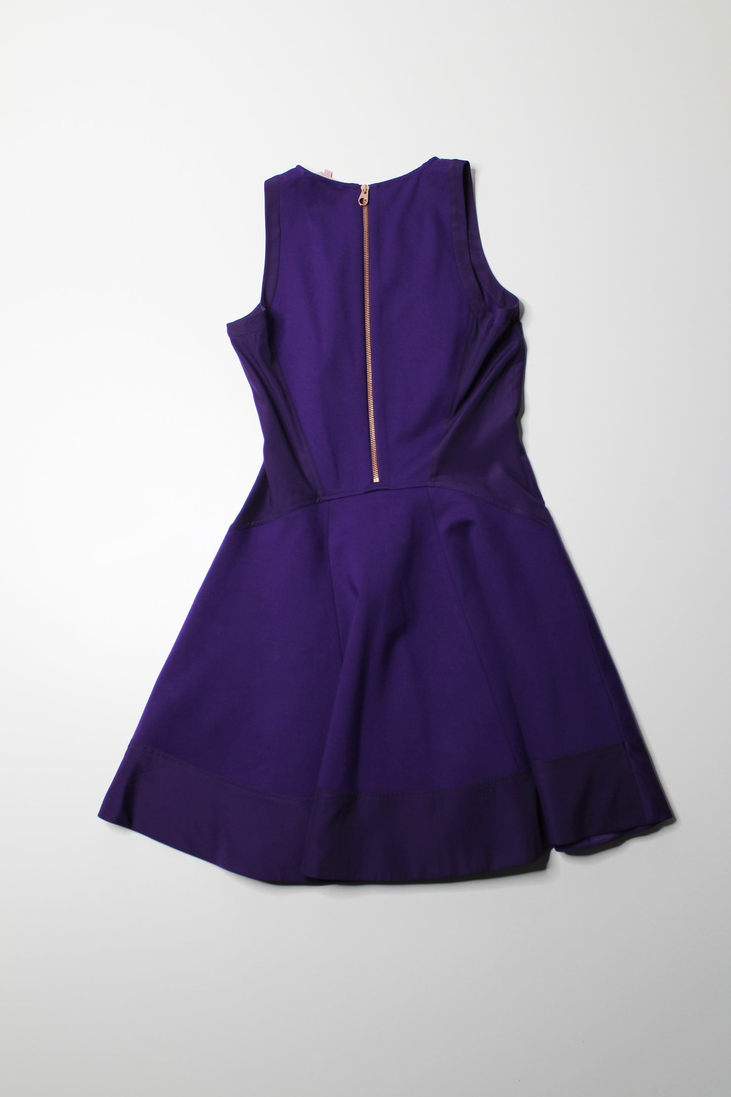 Ted Baker purple fit and flare dress, size 2