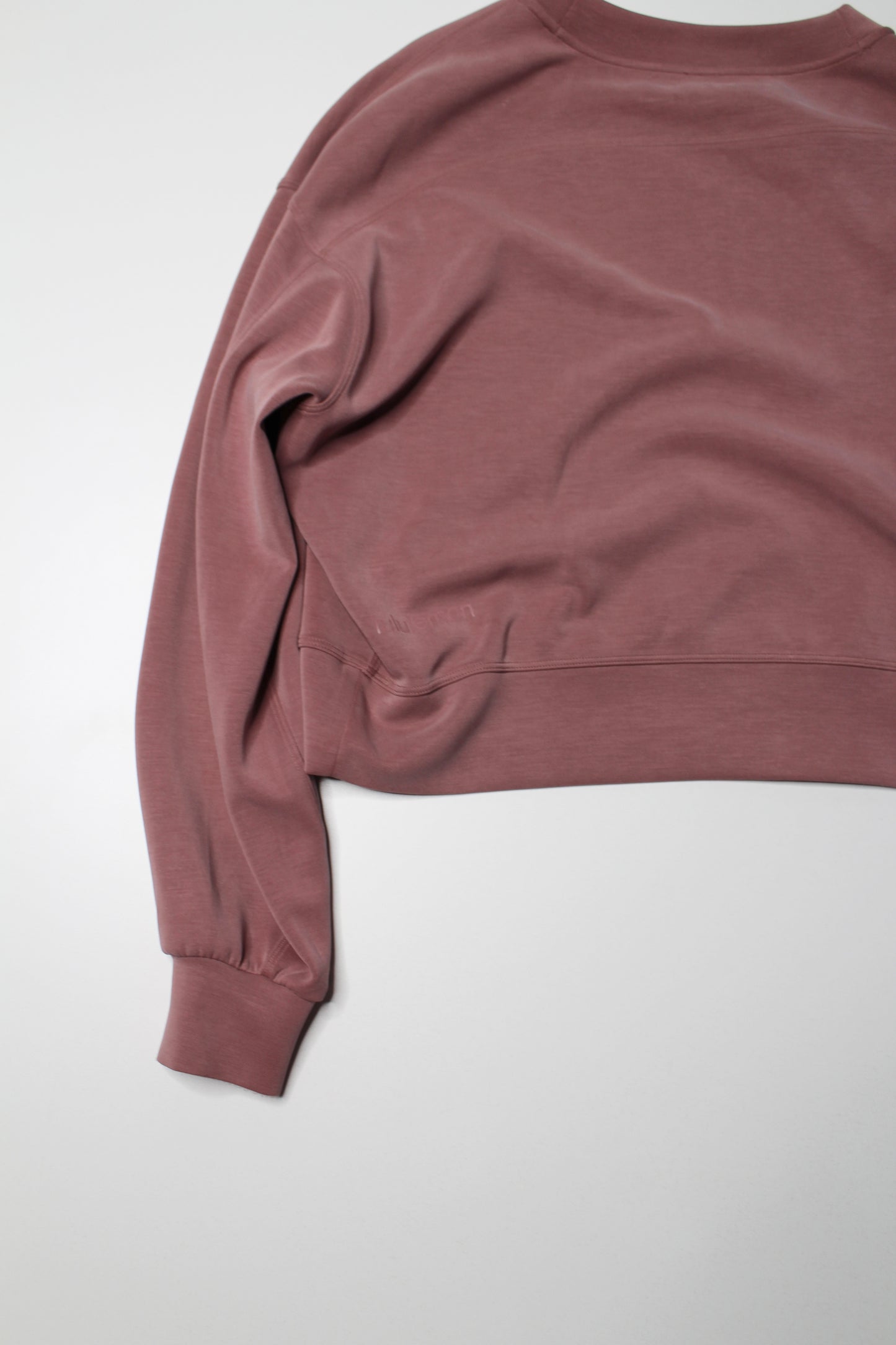 Lululemon dusty rose 'softstreme crew' pullover, size 8 (sale: was $58)