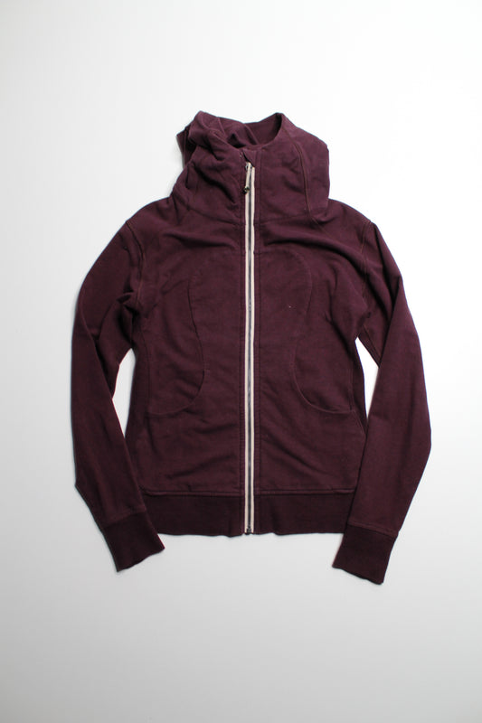 Lululemon plum terry cotton zip up hoodie, size 4